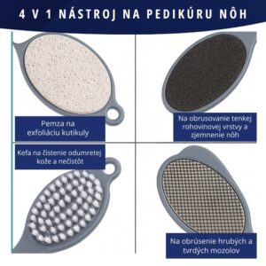 4-dielny pilník na starostlivosť o nohy - SoftFeet - Image 7