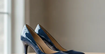 Elegantné dámske lodičky s tenkou ortopedickou vložkou položenou vedľa nich na svetlom podklade.